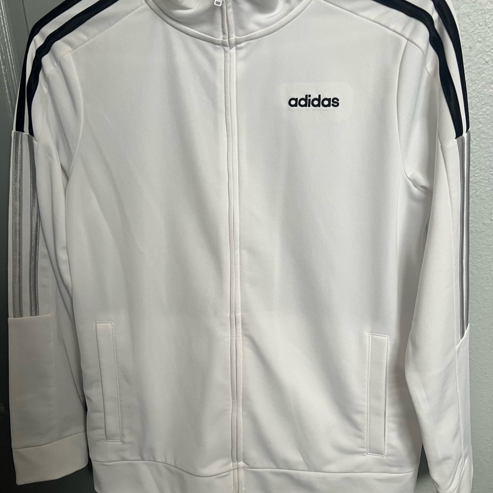 Adidas Kids White and Black Jacket